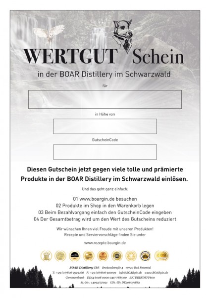 BOAR WERTGUTSCHEIN